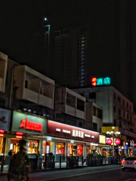商业街夜色夜景