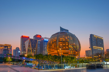 钱江新城夜景杭州夜景