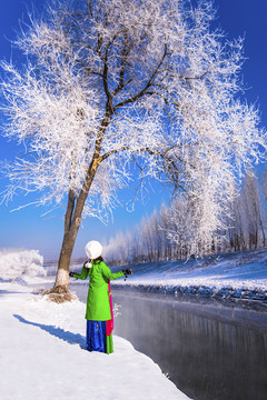 唯美雪景意境