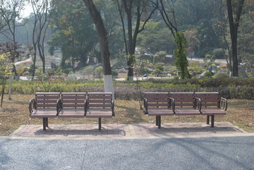公园长条座坐椅子