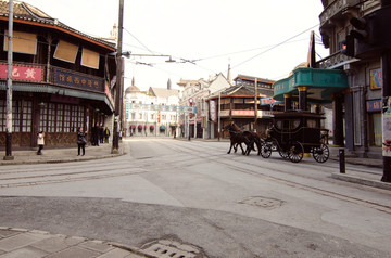 老上海南京路街景