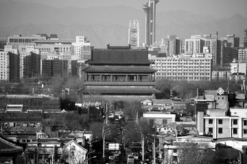 俯拍北京城