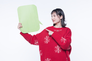 可愛女生剪紙攝影圖片