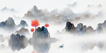 寫意山水裝飾畫