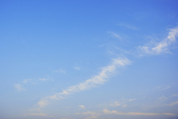 天空飞机尾气线