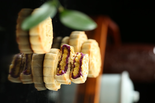 紫薯流沙酥饼