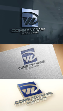 WD创意大气logo设计