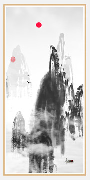 現(xiàn)代抽象水墨山水畫