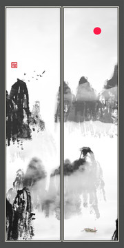 現(xiàn)代水墨水彩抽象油畫
