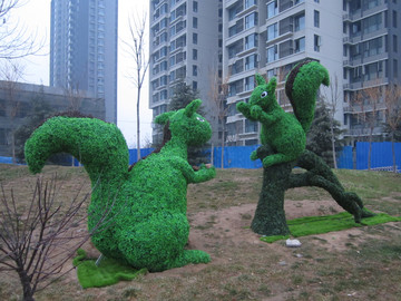 公园植物雕塑