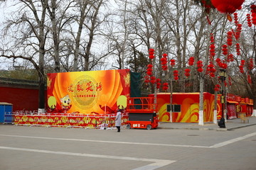 地坛公园春节庙会布置