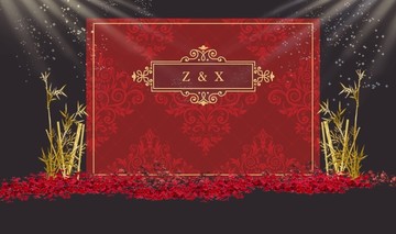 大紅色婚禮簽到