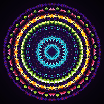圓形立體花紋