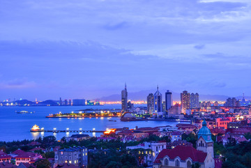 青岛城市夜景