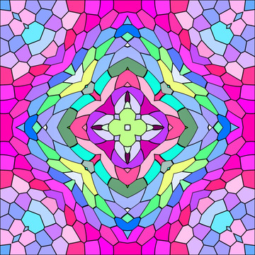 多彩染色玻璃漸變抽象幾何背景