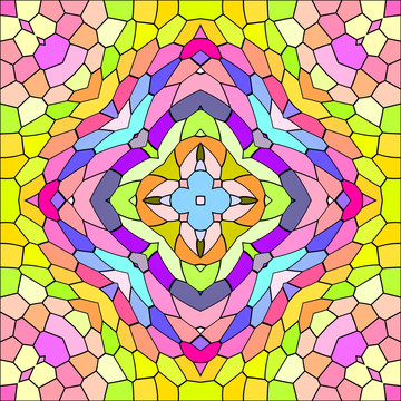 多彩染色玻璃漸變抽象幾何背景
