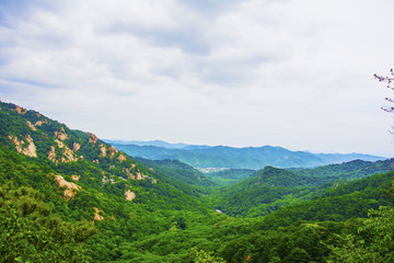 千山无量观天上天景区与群山白云