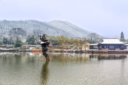 安徽宣城韩俞文化园雪景