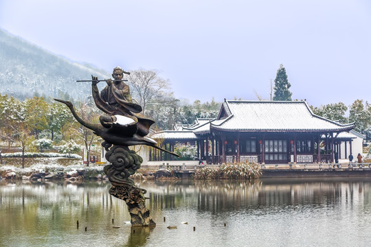 安徽宣城韩俞文化园雪景