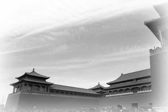 故宮黑白照片