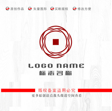 金融标志铜钱logo