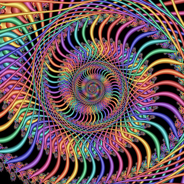 五彩螺旋印花花紋