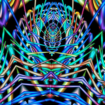 五彩立體花紋背景