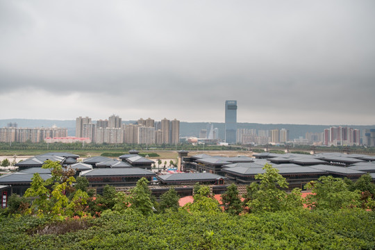 宝鸡城市全景