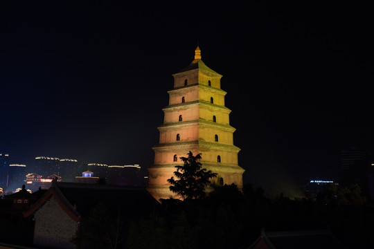 西安大雁塔夜景