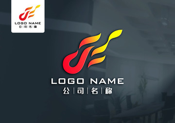J火焰文化logo