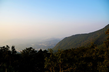 梧桐山黄昏风光