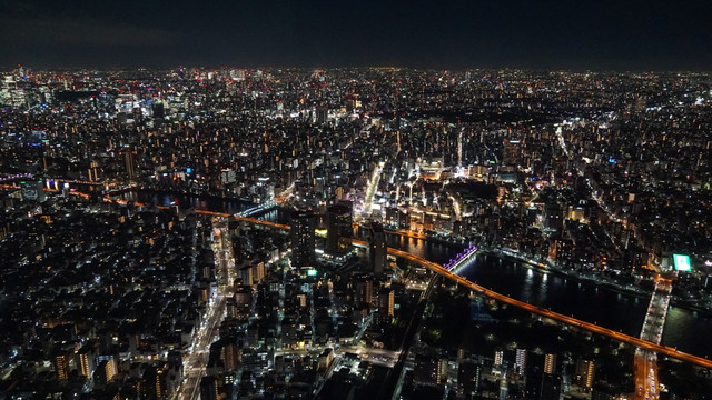 东京鸟瞰夜景