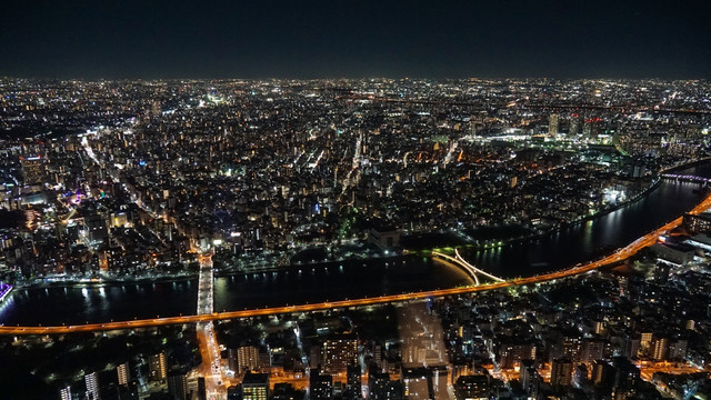 东京鸟瞰夜景