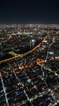 东京鸟瞰夜景