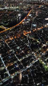 东京鸟瞰夜景