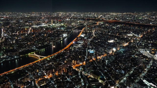 东京鸟瞰夜景