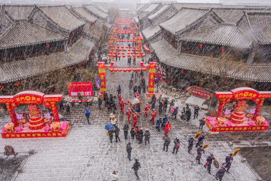 雪润青州古城