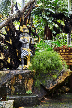 巴厘村里的异域神像