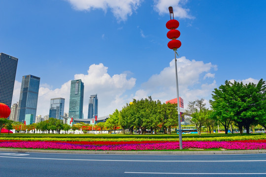 深圳市民中心的节日气氛