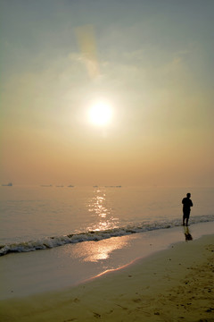 海边夕阳暮色