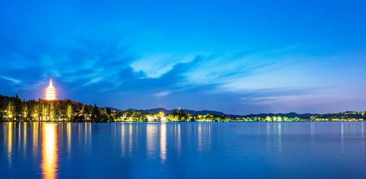 杭州西湖夜景