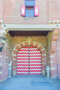 荷兰城堡建筑大门