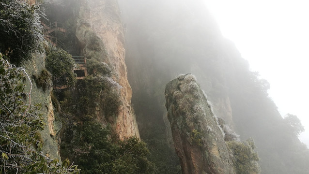 浙江金华浦江仙华山冬景