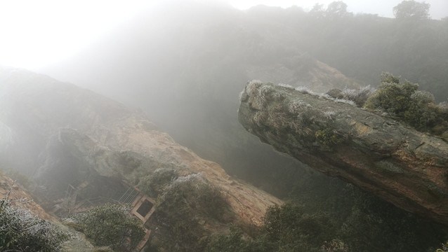 浙江金华浦江仙华山冬景