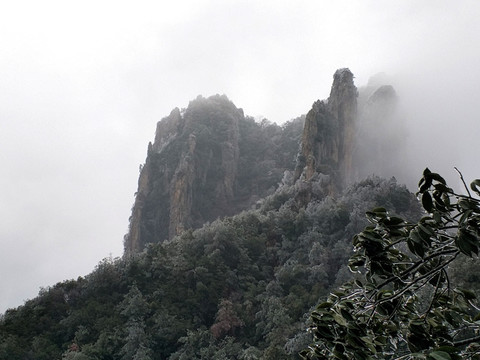 浙江金华浦江仙华山冬景