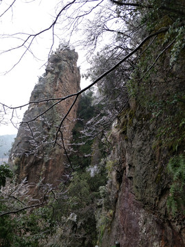 浙江金华仙华山冬景