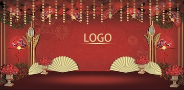紅金色婚禮