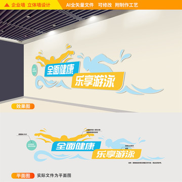 游泳運動文化墻