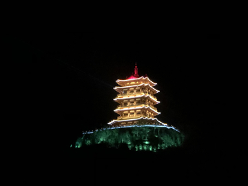 乐都区蚂蚁山夜景