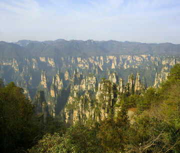 张家界天子山御笔峰全景图